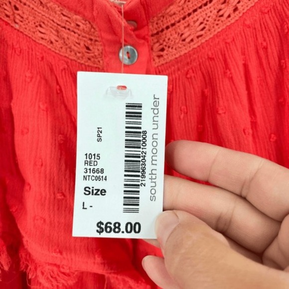 Promesa Red Ruffle Blouse - Picture 4 of 8